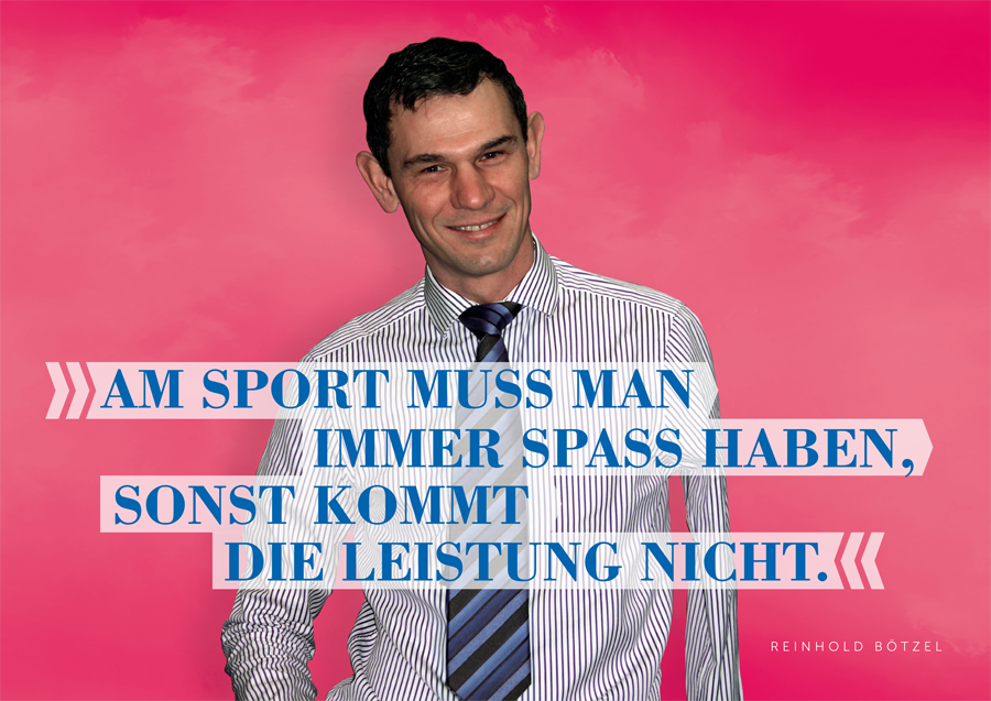 Am Sport muss man immer Spaß haben, sonst kommt die Leistung nicht. Am Sport muss man immer Spaß haben, sonst kommt die Leistung nicht.